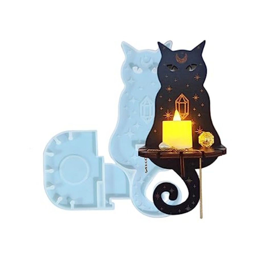 Candle Holder Decor - Reçine Kalıpları Silikon, Duvara Monte Mumluk
