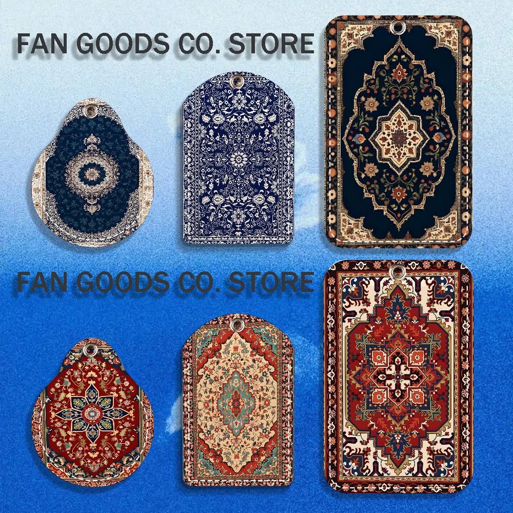 Area Rug - İran Halısı Desenli PU Deri Kartlık