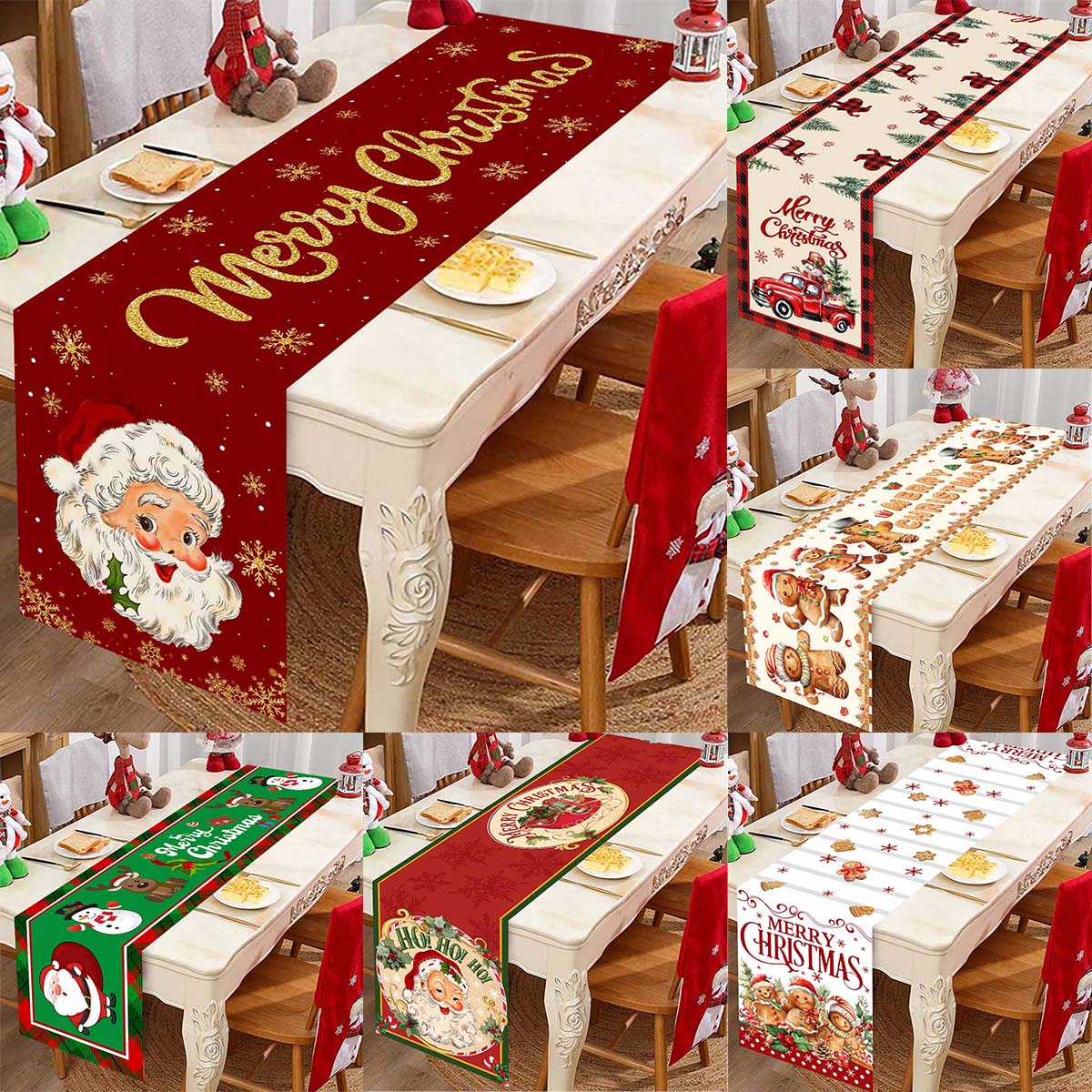 Table Runner - Noel Noel Baba Polyester Masa Koşucular
