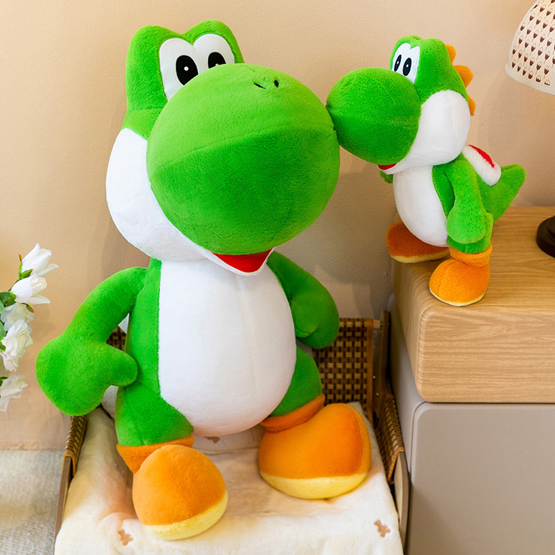 Throw Pillow - Sevimli Yoshi Yeşil Dinozor Peluş Oyuncak