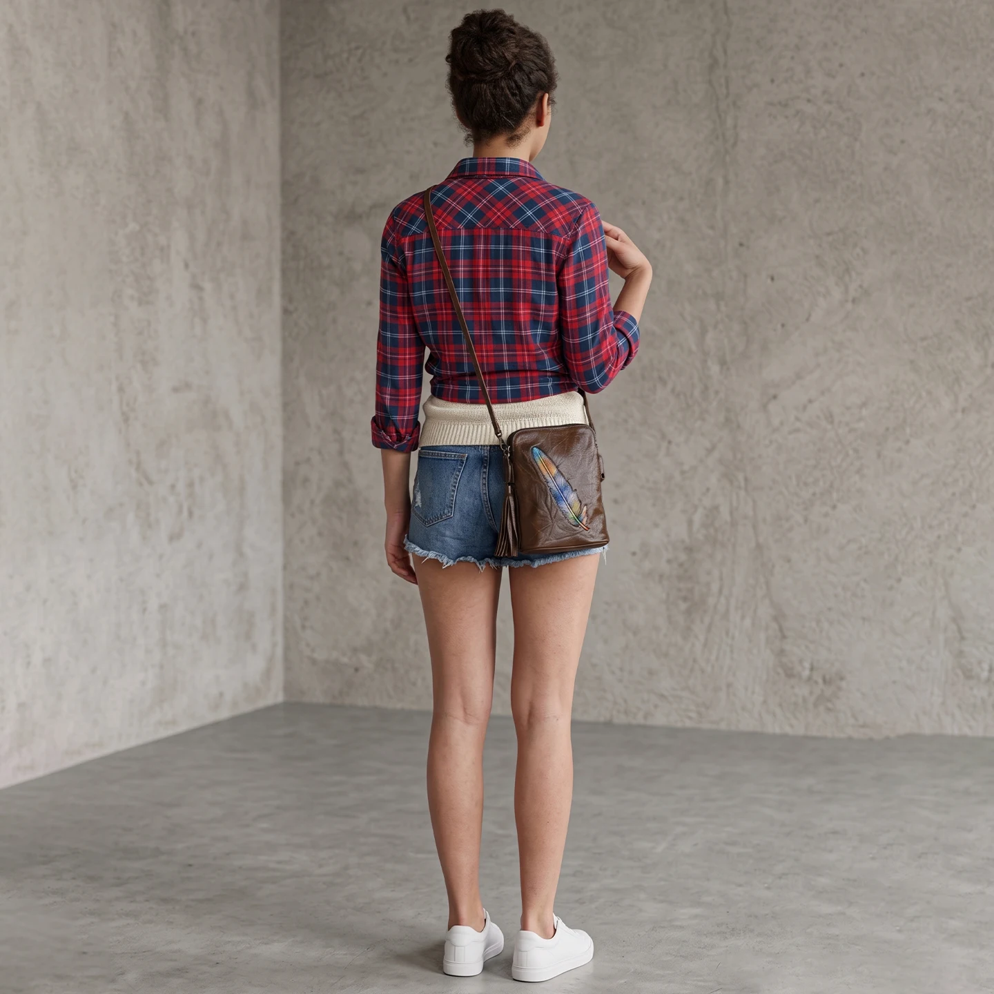 Interior Design High End - Kadın Mini Hakiki Dana Derisi Crossbody