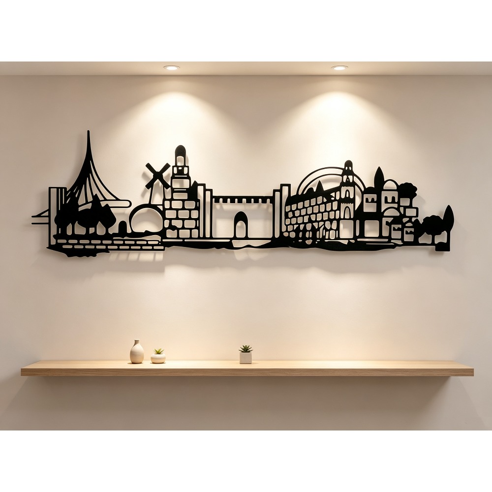 Wall Art - CIFBUY Metal Duvar Sanatı Kudüs Manzarası
