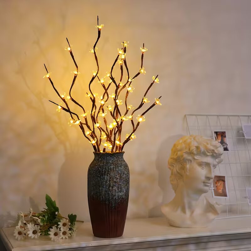 Vase Decor - 1/2 adet 20LED kiraz çiçeği ağacı
