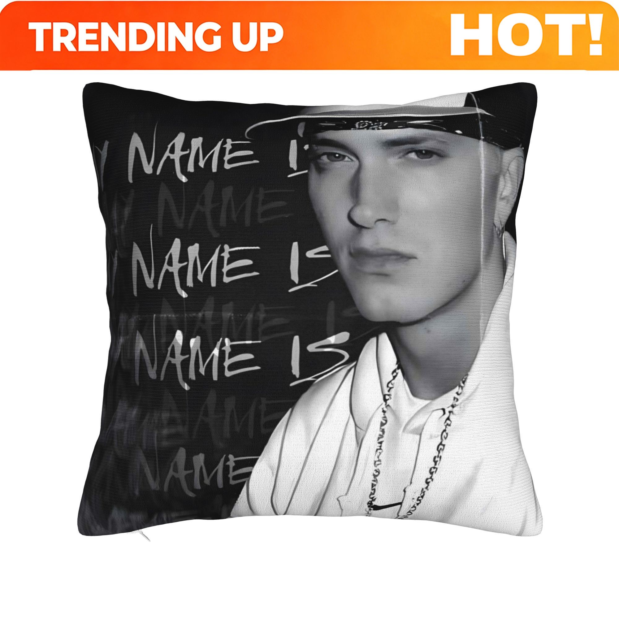 Throw Pillow - EMINEM Çift Taraflı Baskılı Yastık Kılıfı
