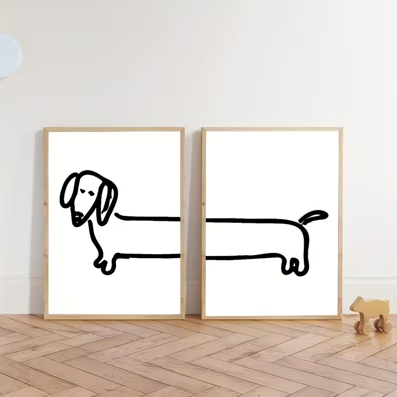 2 adet Modern Dachshund komik  - Interior Design Living Room incelemesi ve fiyatı