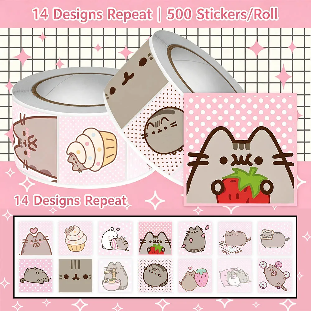 Hou 500 adet Pusheen Karikatür - Wall Sticker incelemesi ve fiyatı